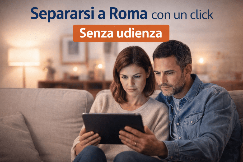 Separazione Consensuale Roma, Separarsi senza Udienza