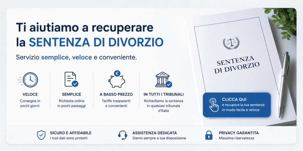 Richiedi adesso la sentenza di divorzio