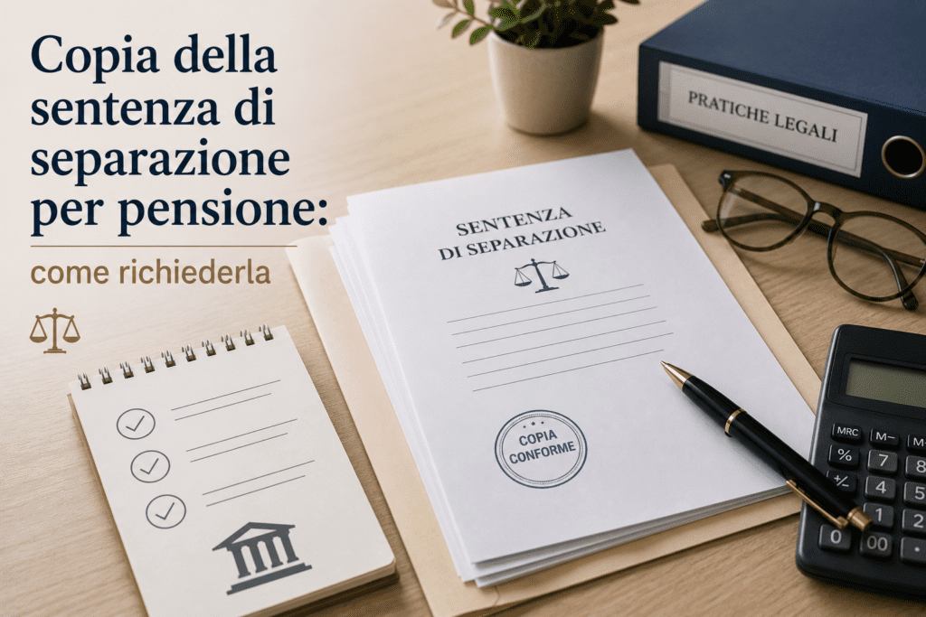 Scopri come si richiede la sentenza di separazione quando devi richiedere la pensione