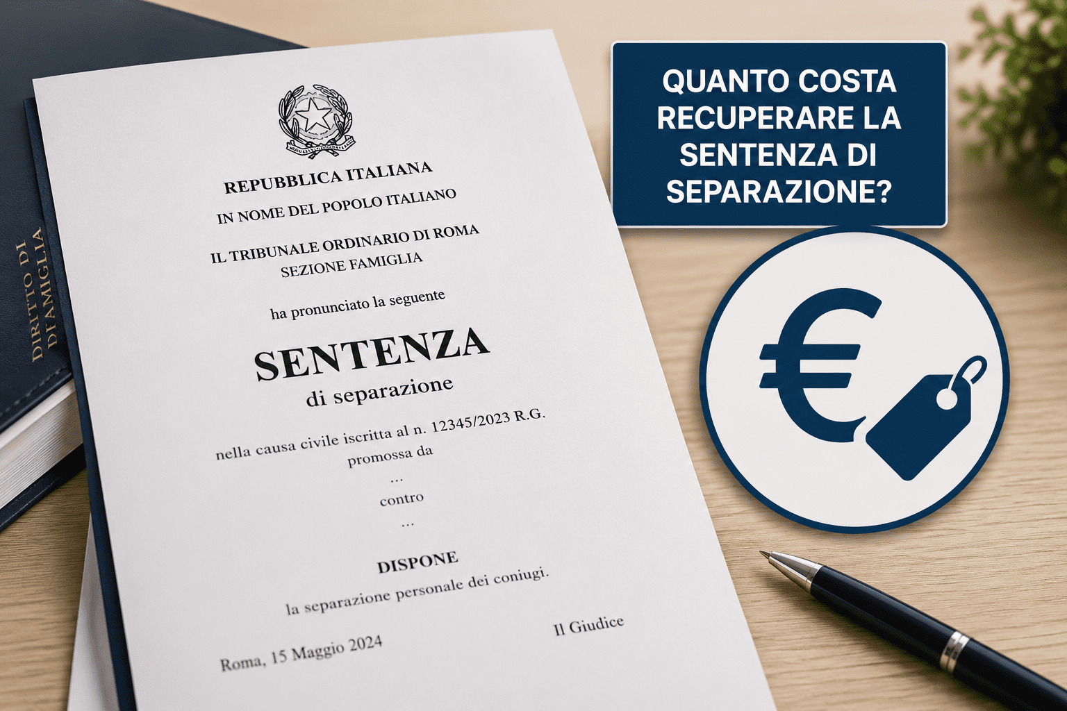 Quanto costa richiedere la sentenza di separazione