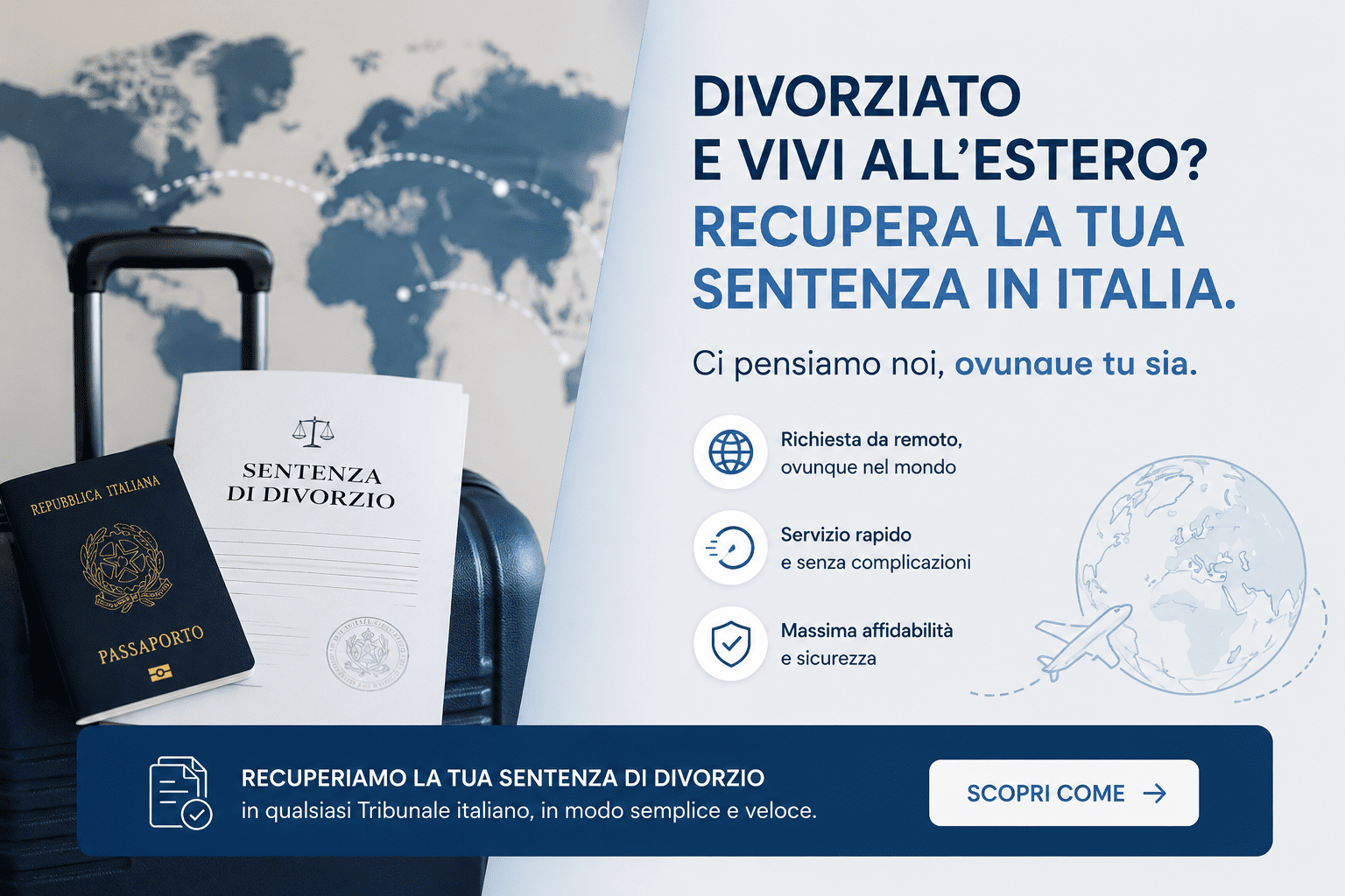 Recupero Sentenza divorzio per Cittadini non residenti in Italia
