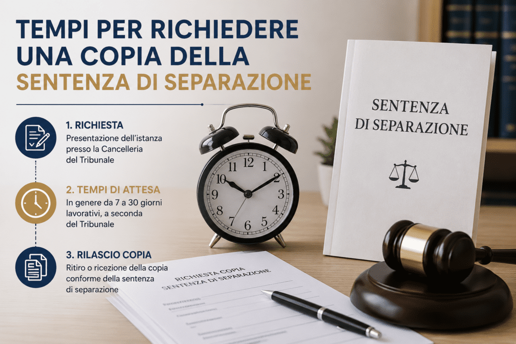 Scopri i tempi per recuperare la copia della sentenza di separazione