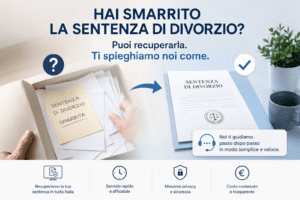 Sentenza di divorzio smarrita. Ti spieghiamo come recuperarla